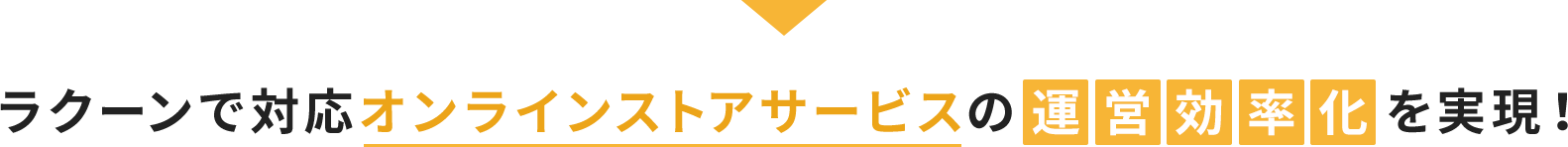 ラクーンで対応オンラインストアサービスの運営効率化を実現！